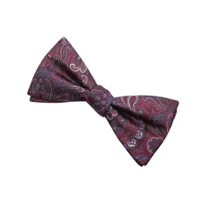 Burgundy Paisley Elegance Bow Tie