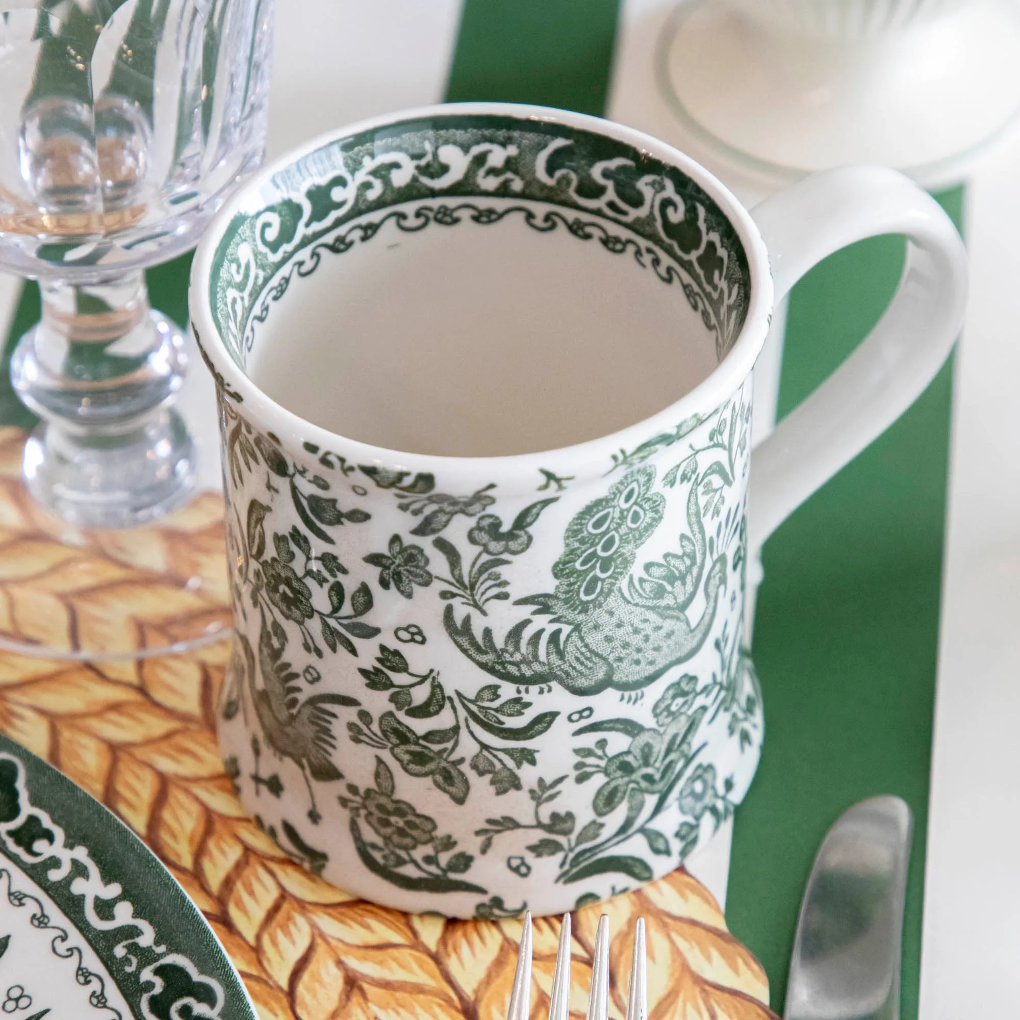 Burleigh Green Regal Peacock Dinnerware