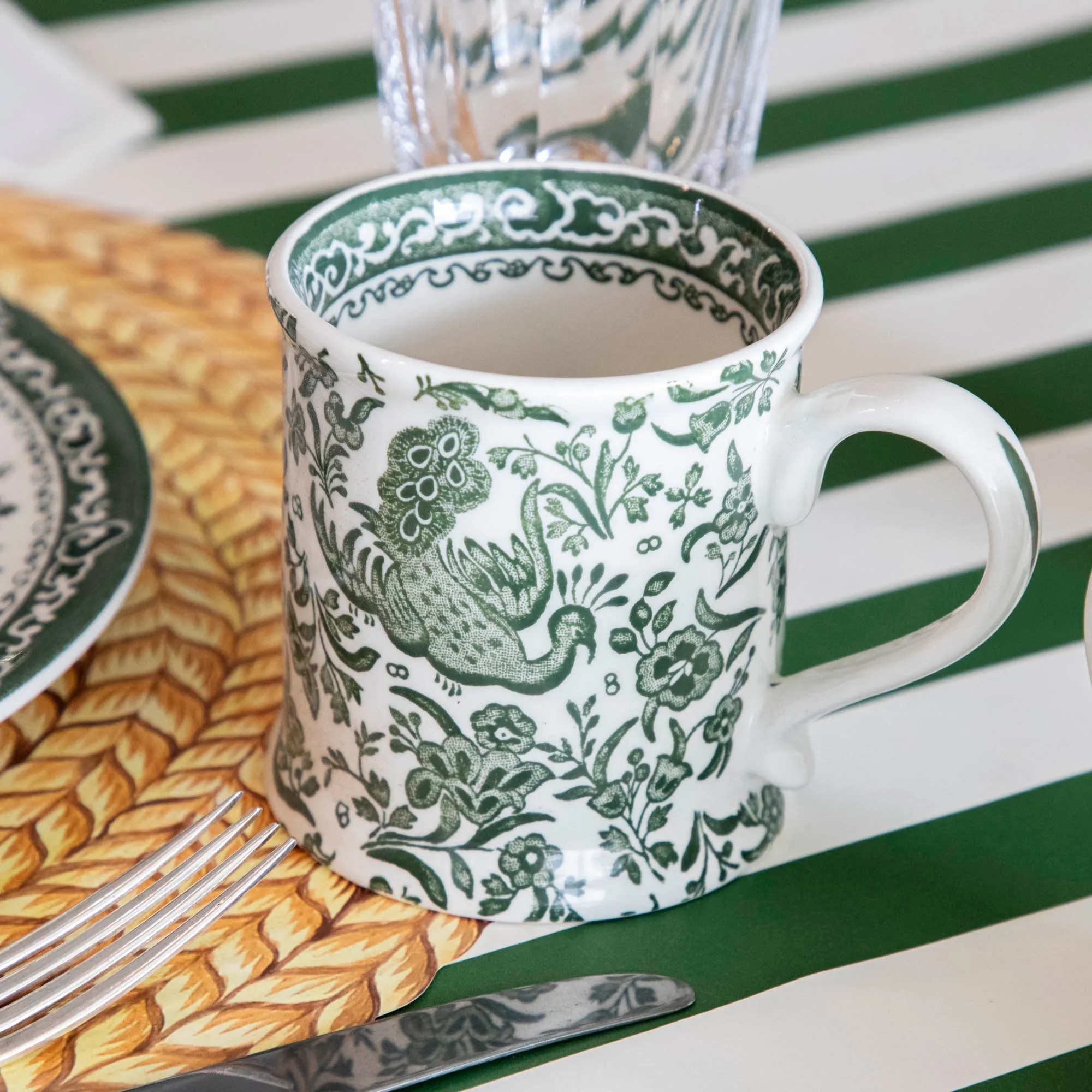 Burleigh Green Regal Peacock Dinnerware