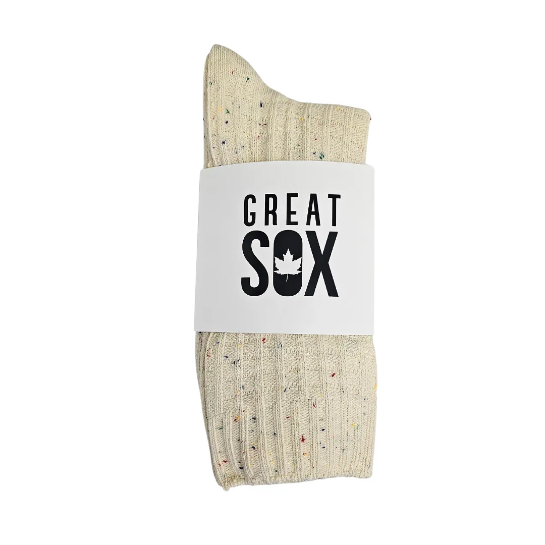 CASUAL 90% Cotton Waffle Speckled Socks - 2 PACK by Great Sox