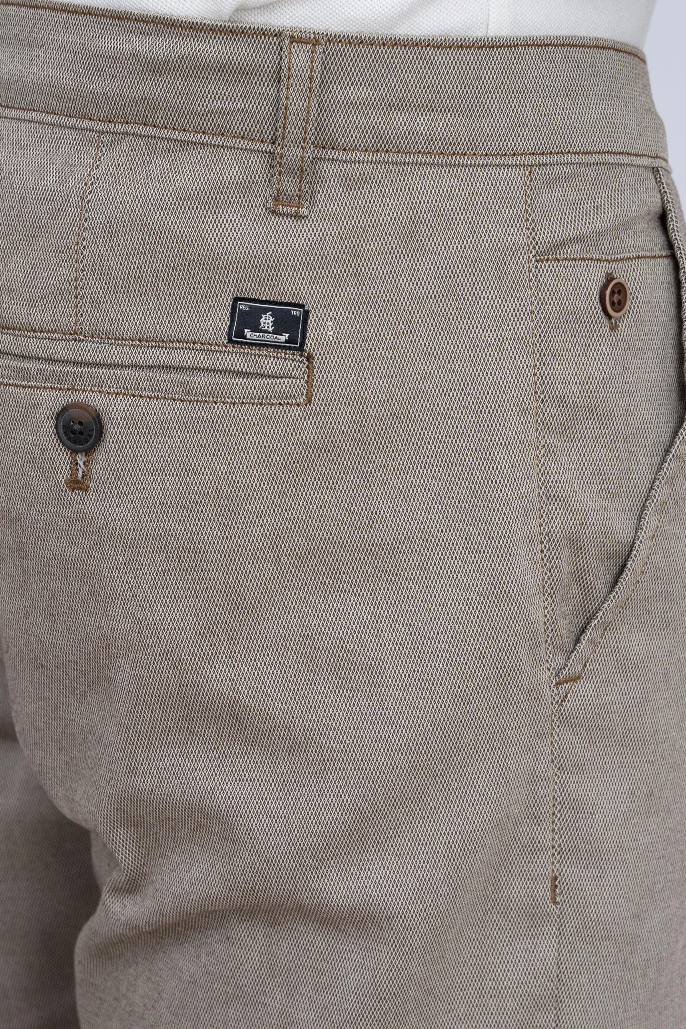 CASUAL PANT WITH DOUBLE BONE POCKET GREY KHAKI