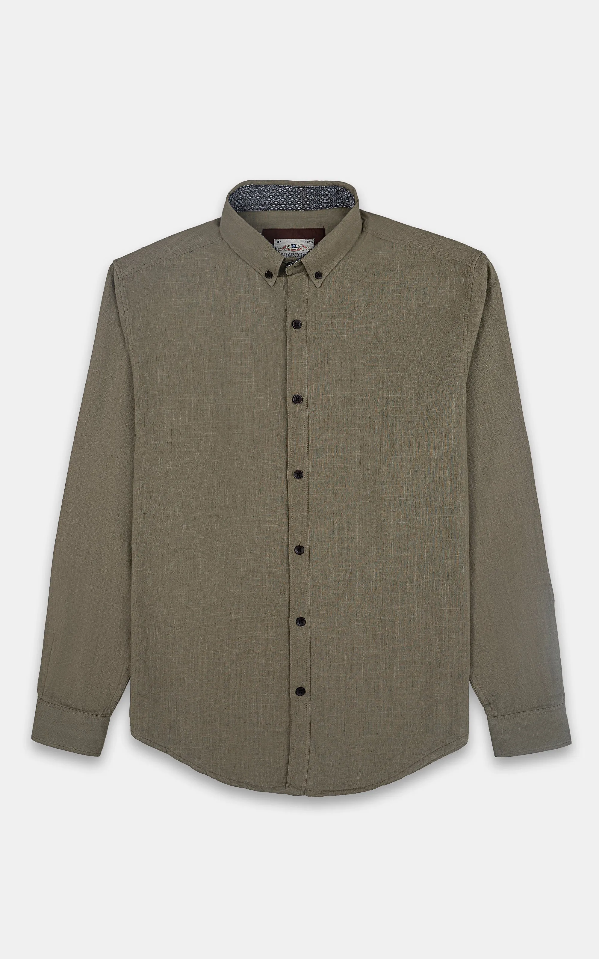 CASUAL SHIRT KHAKI SELF TEXTURE