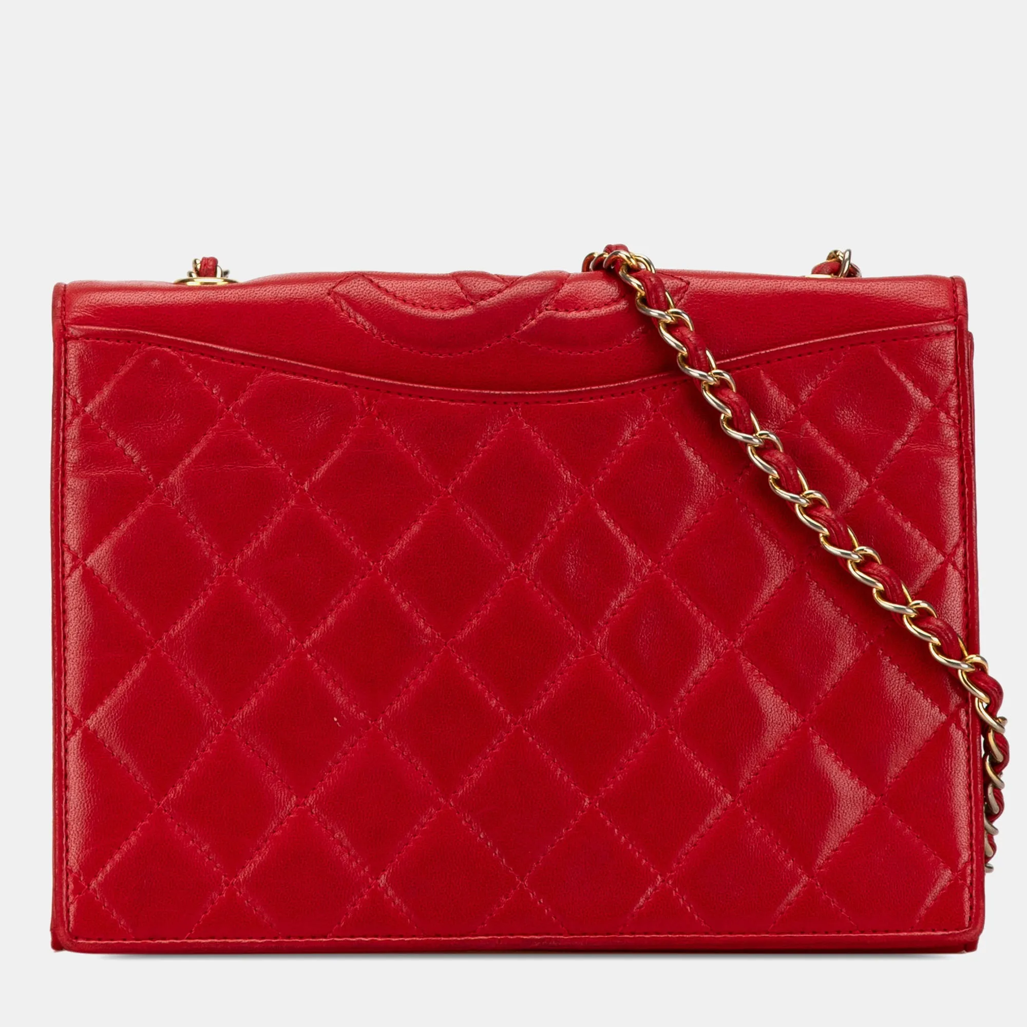 CC Quilted Lambskin Full Flap Bag