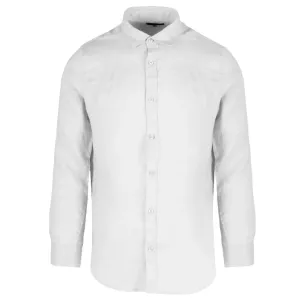 Censured camicia da uomo manica lunga in lino SM6437TLICA 00 bianco