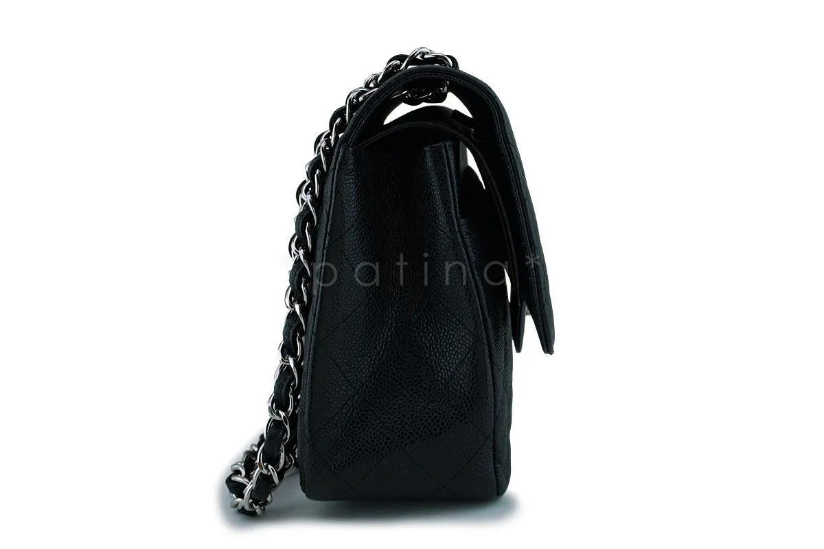 Chanel Black Caviar Jumbo Classic Double Flap Bag SHW