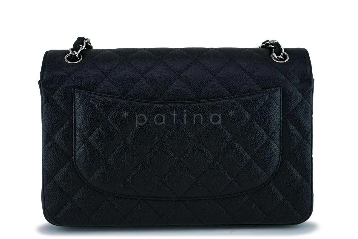 Chanel Black Caviar Jumbo Classic Double Flap Bag SHW