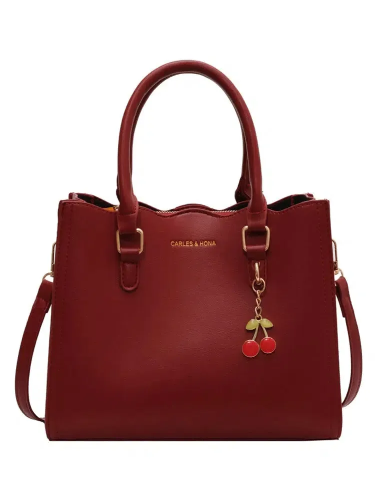 Cherry Pendant Stylish Handbag