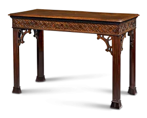 Chinese Chippendale Mahogany Console Table