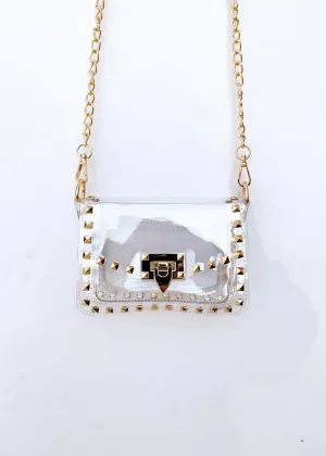 Clearly Jackie Clear Gold Purse