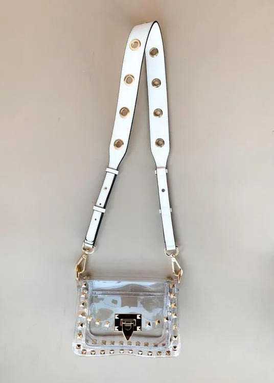 Clearly Jackie Clear Gold Purse