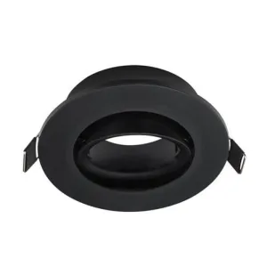 Coastal Black Polycarbonate Round Down Light Holder with Bayonet Lock, Tilt DL122