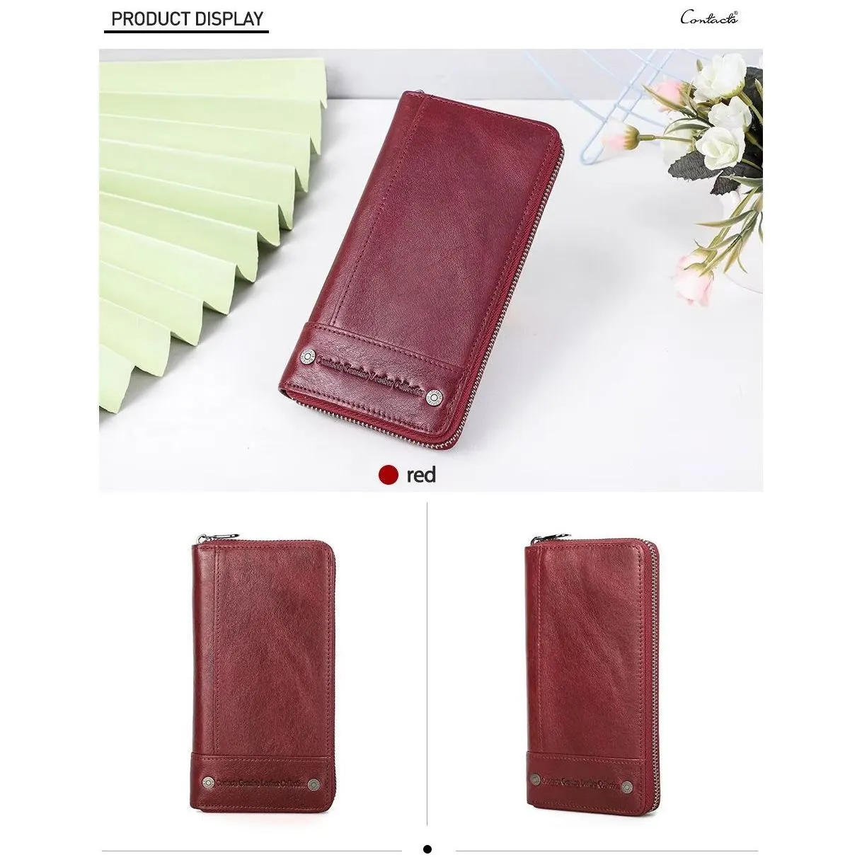 CowLuxe Classy Long Leather Men's Wallet