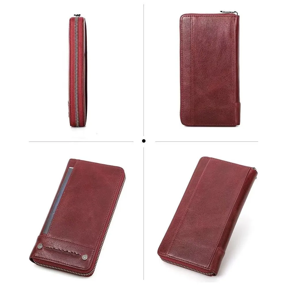 CowLuxe Classy Long Leather Men's Wallet