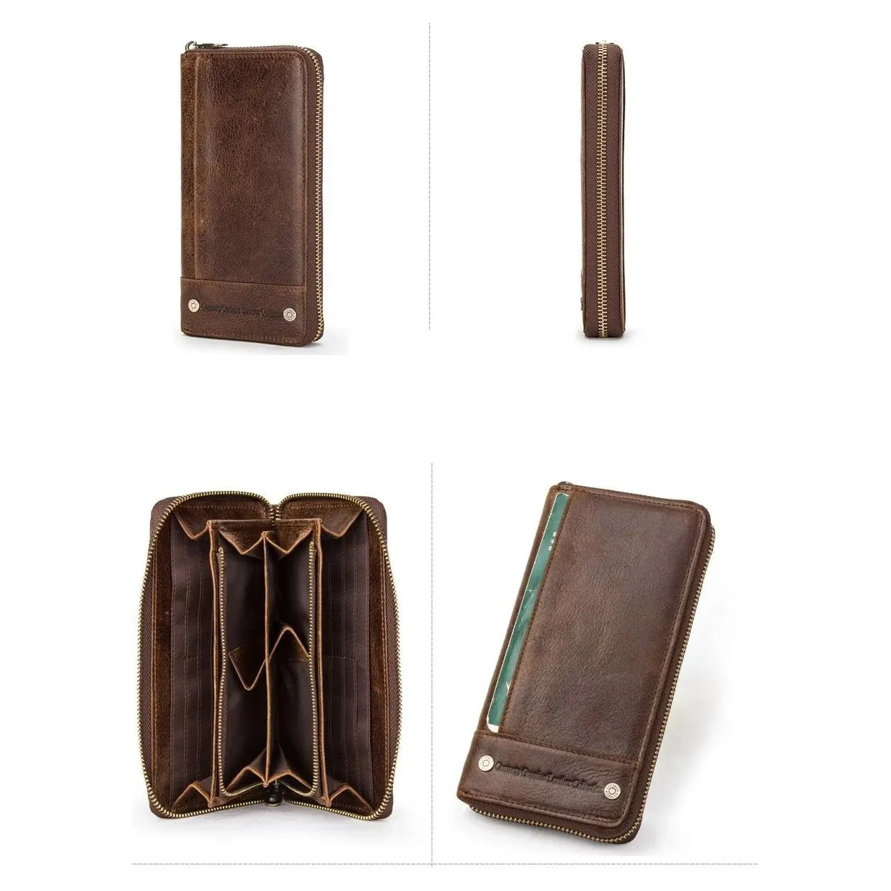 CowLuxe Classy Long Leather Men's Wallet