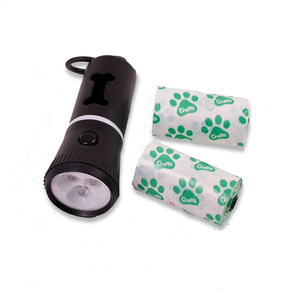 Crufts Dog Walking Torch with Bag Dispenser