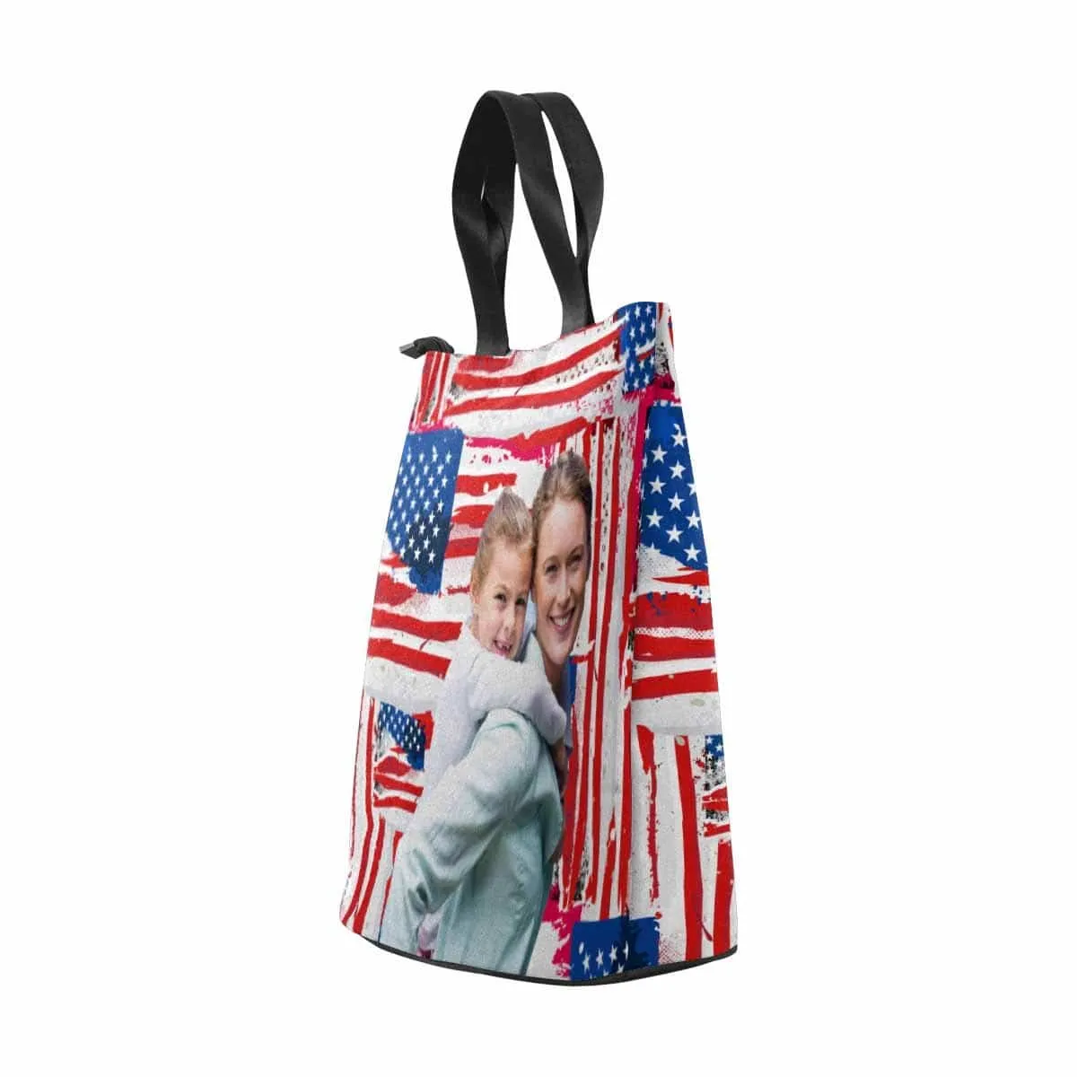 Custom Daughter&Mom USA Flag Nylon Lunch Bag