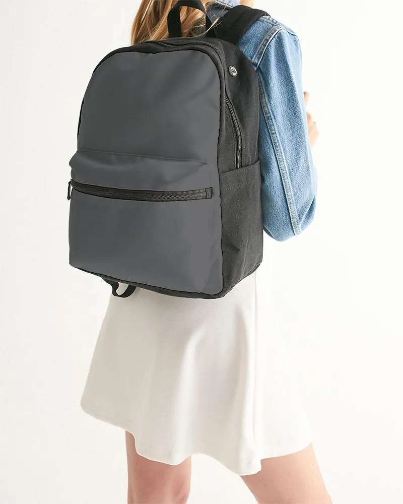 Dark Gray Canvas Backpack | Dark Pale Gray | C0M0Y0K80