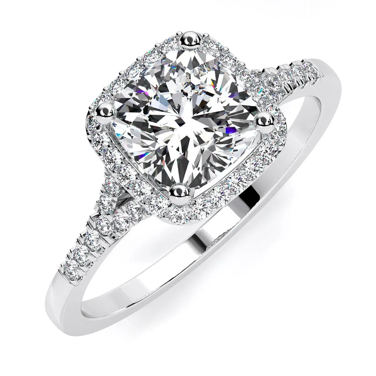 Desert Rose - Cushion Moissanite Engagement Ring