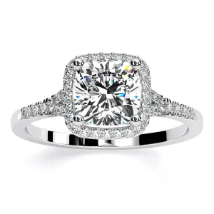 Desert Rose - Cushion Moissanite Engagement Ring