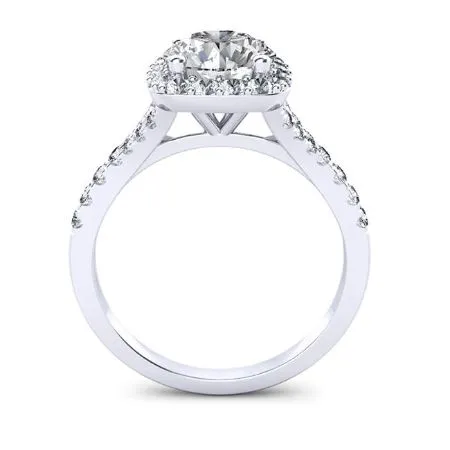 Desert Rose - Round Moissanite Engagement Ring