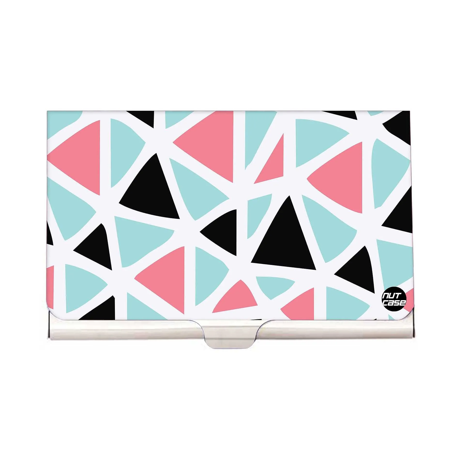 Designer Visiting Card Holder Nutcase - Triangles Pattern