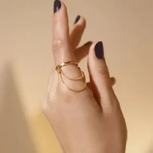 Disha Stylish Gold Ring