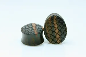 Dragon Egg Wood Plugs - Areng Wood - (Pair) - PA154