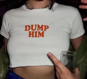 Dump Him Stylish White Crop Top