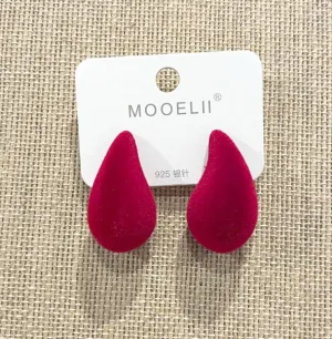 Earring - Red Velvet Teardrop