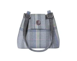 Earth Squared - Ava Shoulder Bag - Luffness Tweed Wool - Pastels & Grey - 30x27cms