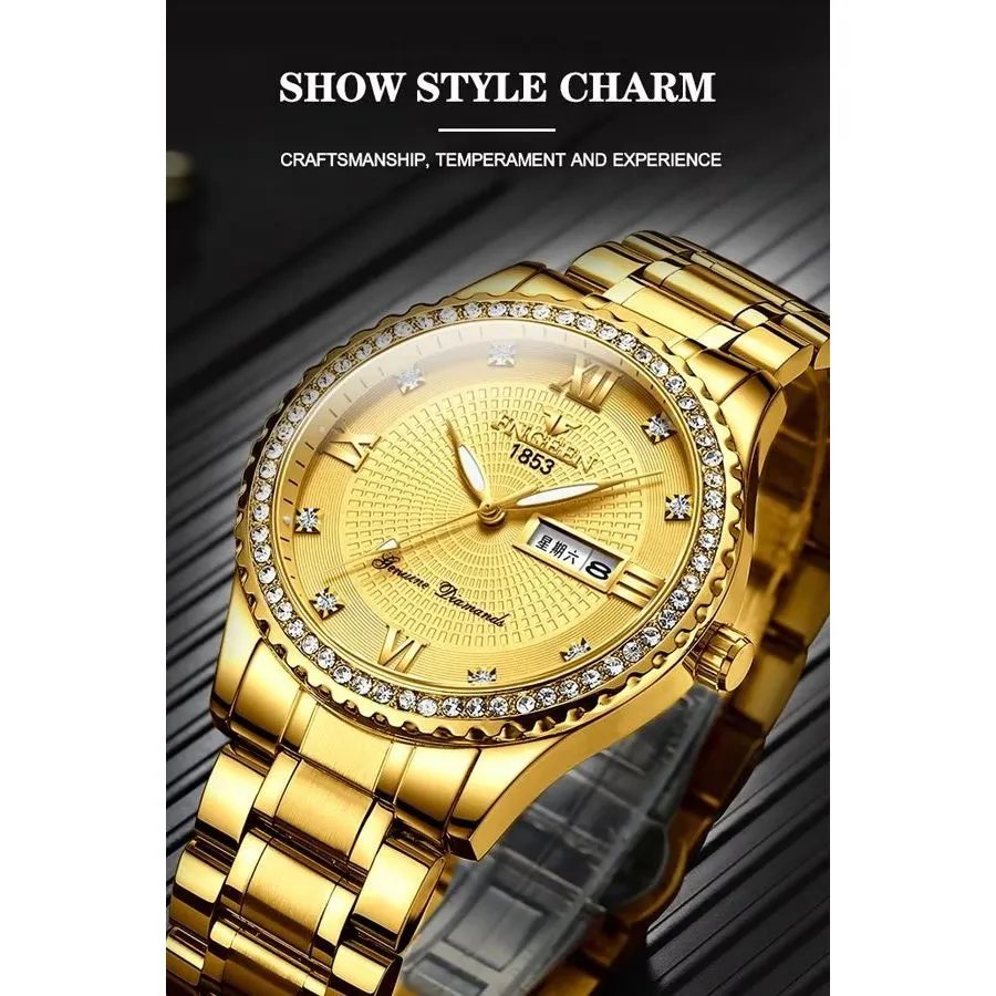 Elegant Steel Band Quartz Men's Executive Watch