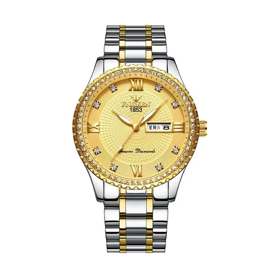 Elegant Steel Band Quartz Men's Executive Watch