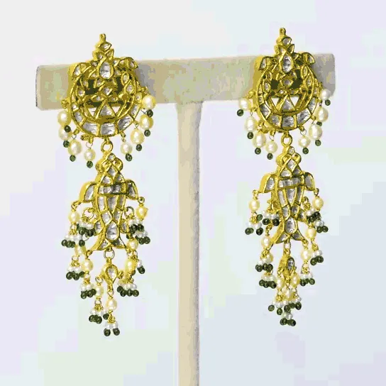 Embrace the allure of tradition with our exquisite Ekposta Long Earring Pair.  - (KME2306)