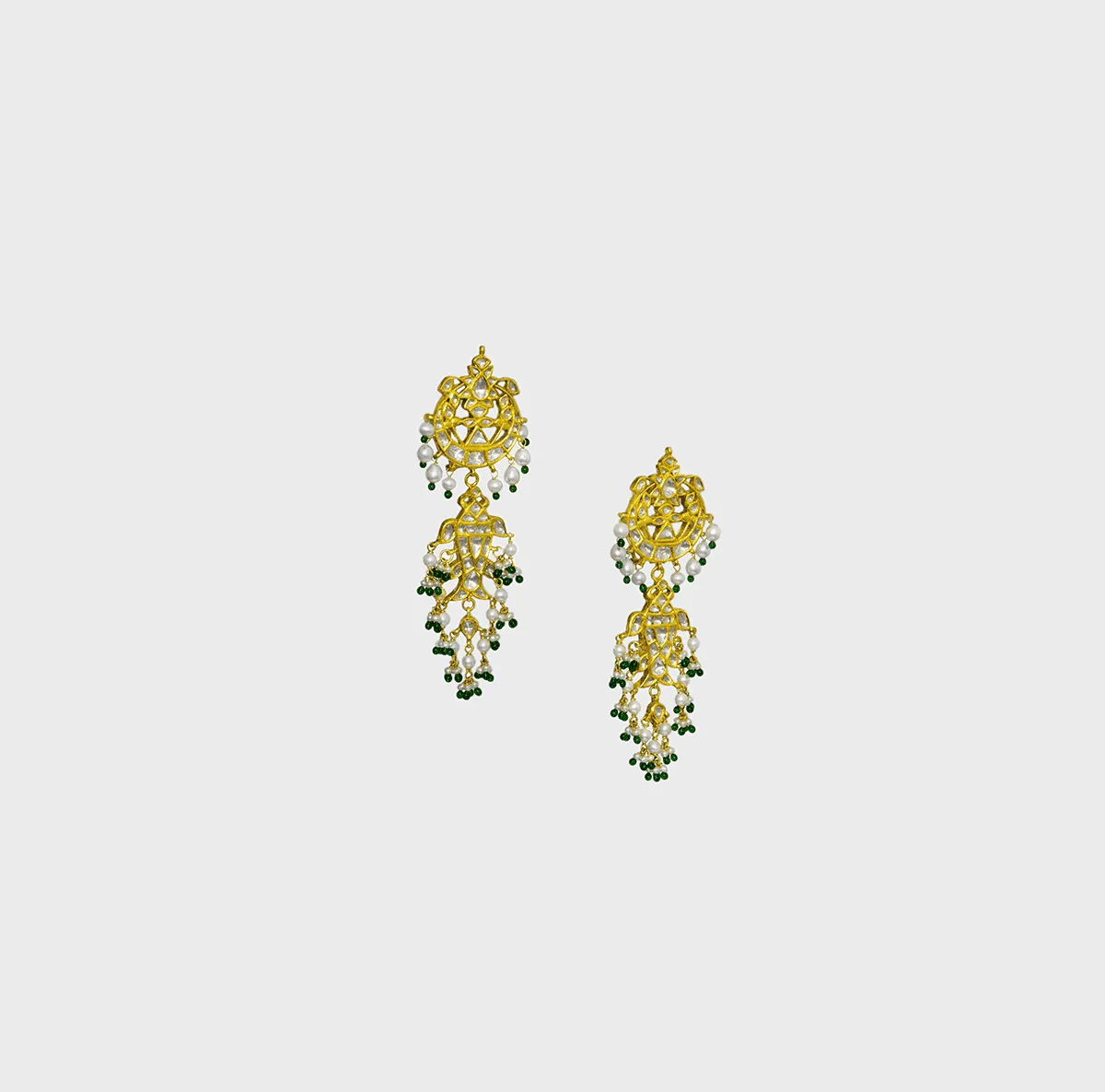 Embrace the allure of tradition with our exquisite Ekposta Long Earring Pair.  - (KME2306)