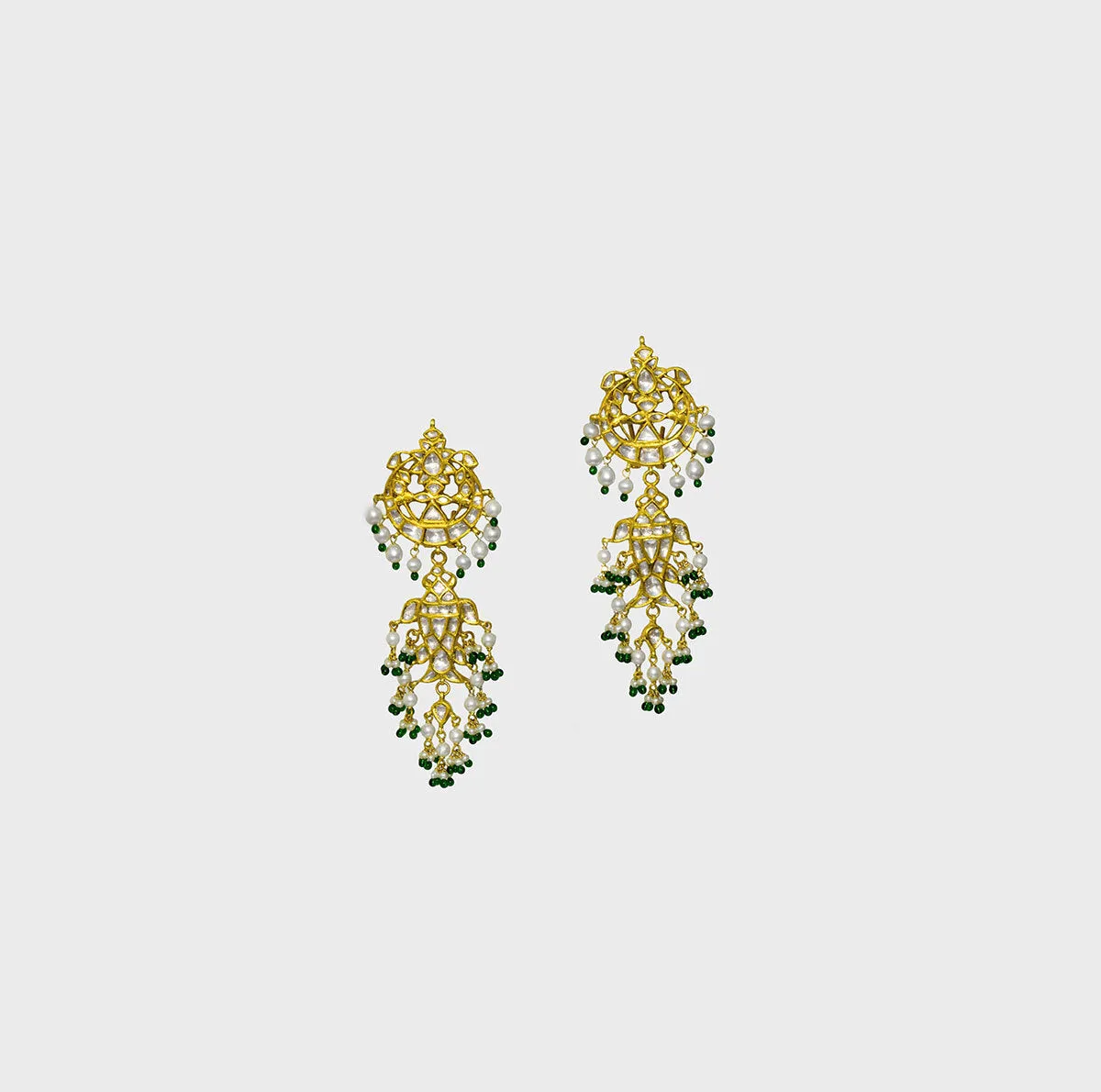 Embrace the allure of tradition with our exquisite Ekposta Long Earring Pair.  - (KME2306)