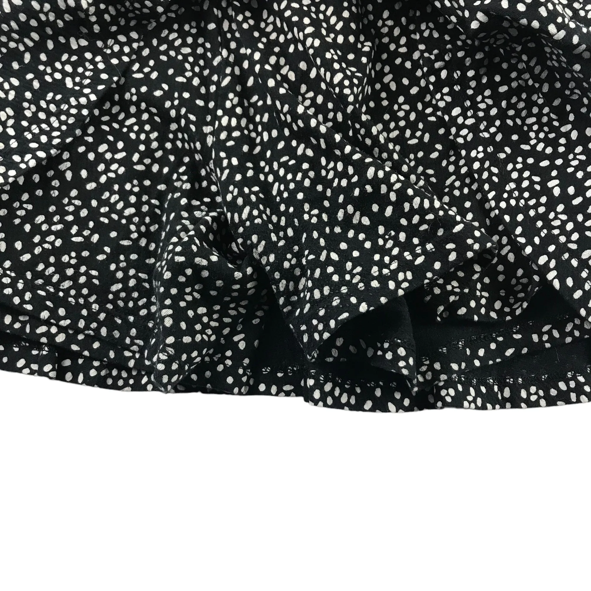 F&F Skirt Age 11 Black Asymmetrical Flared Spotty Pattern