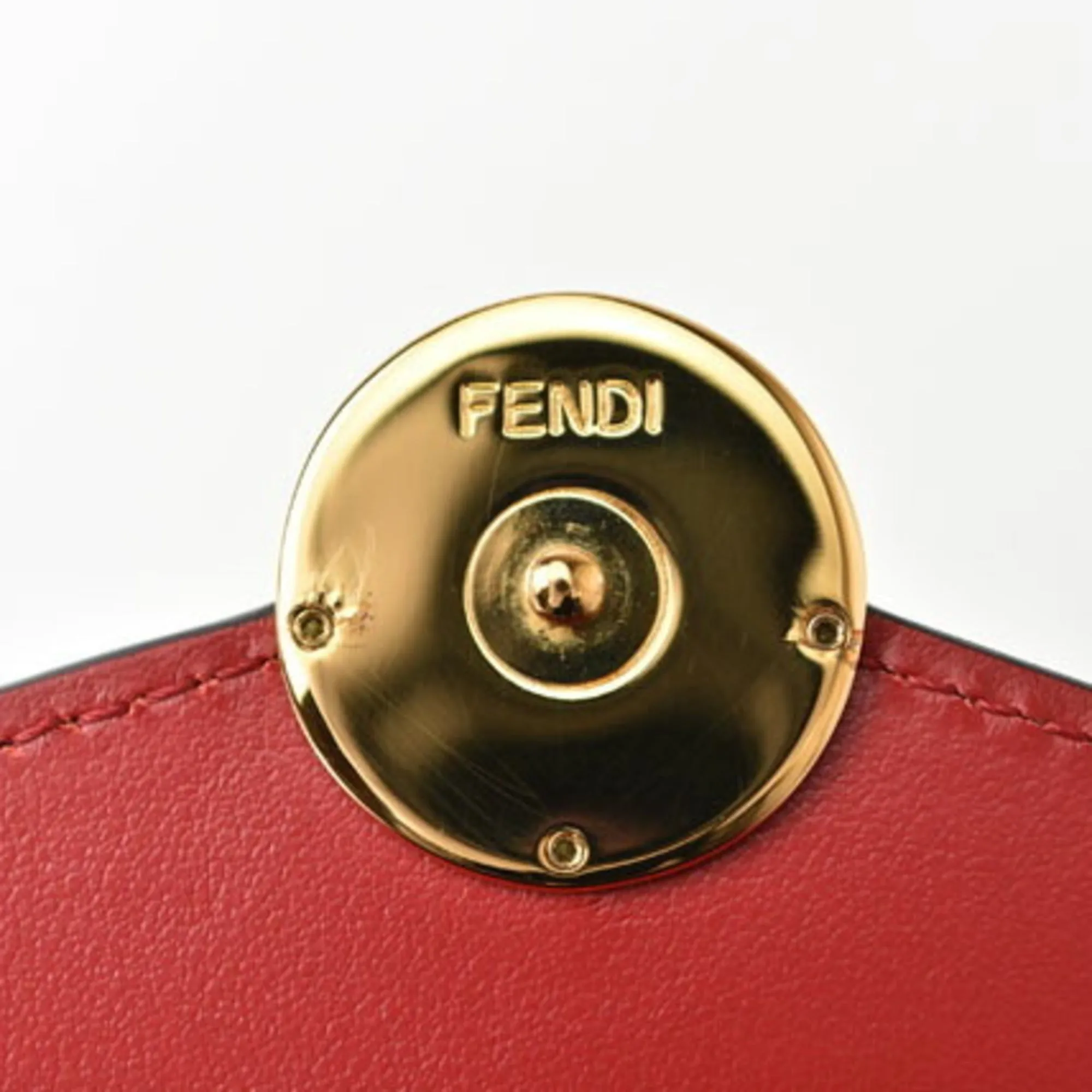 Fendi outlet FENDI trifold wallet F is IS micro 8M0395 ROSSO red