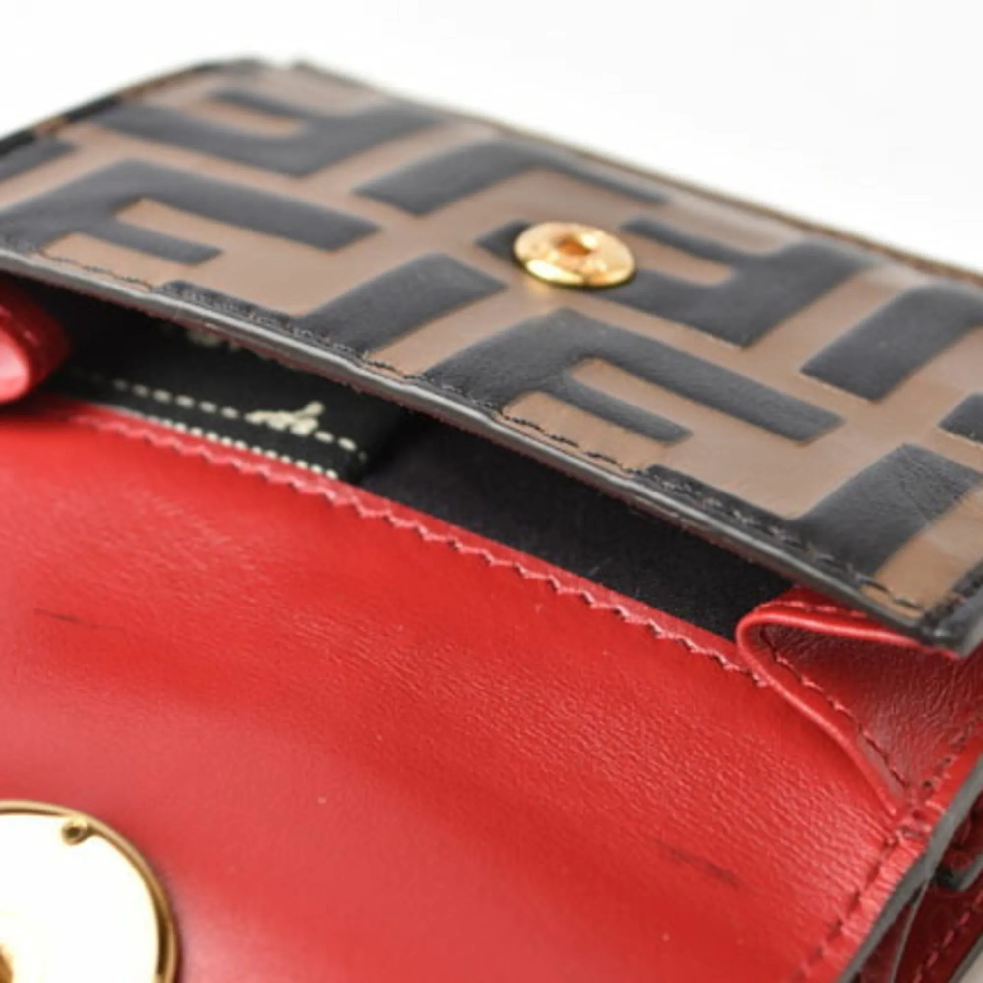 Fendi outlet FENDI trifold wallet F is IS micro 8M0395 ROSSO red