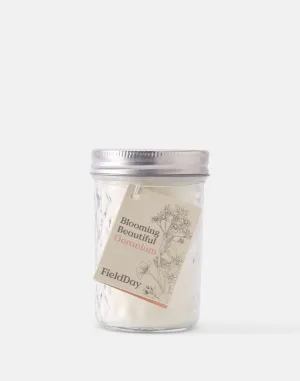 Field Day Geranium Jam Jar Candle