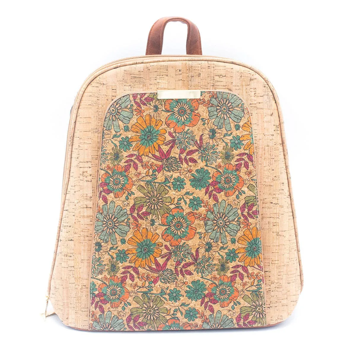 Flash Sale Natural Cork Floral Print Women's Backpack BAGF-061