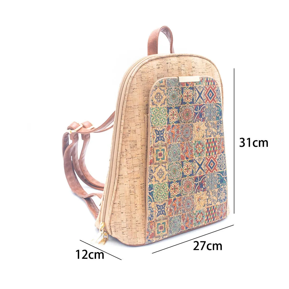 Flash Sale Natural Cork Floral Print Women's Backpack BAGF-061