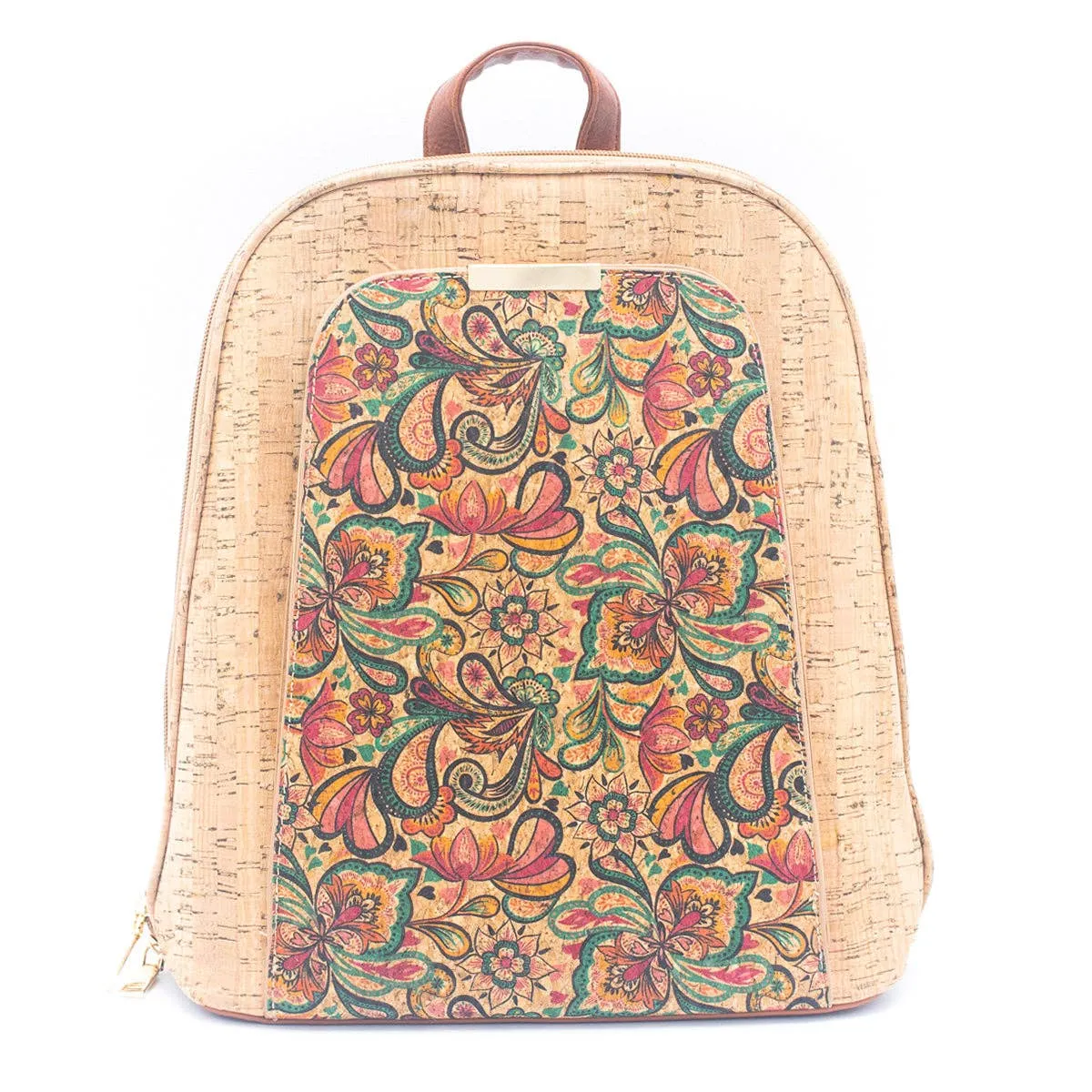 Flash Sale Natural Cork Floral Print Women's Backpack BAGF-061