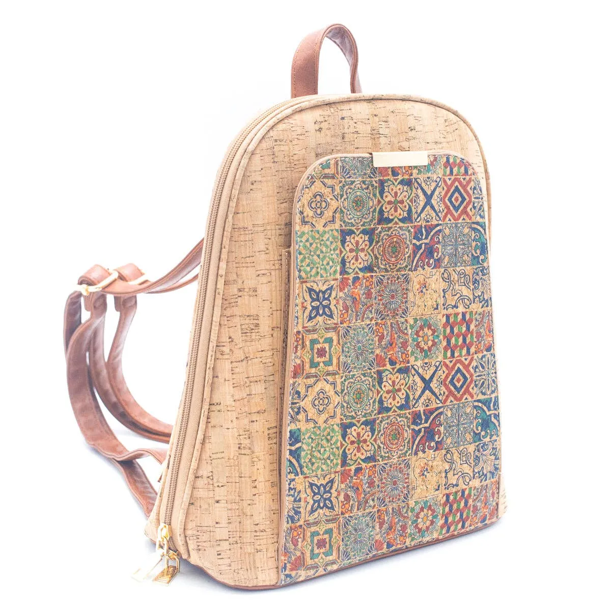 Flash Sale Natural Cork Floral Print Women's Backpack BAGF-061