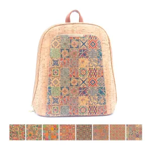 Flash Sale Natural Cork Floral Print Women's Backpack BAGF-061