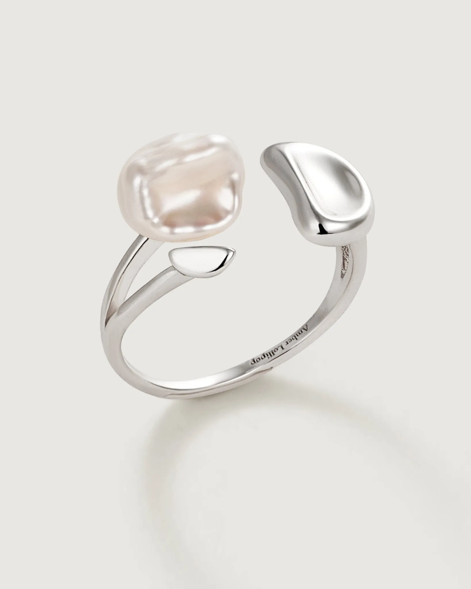 Floriography Lilac Pearl Ring