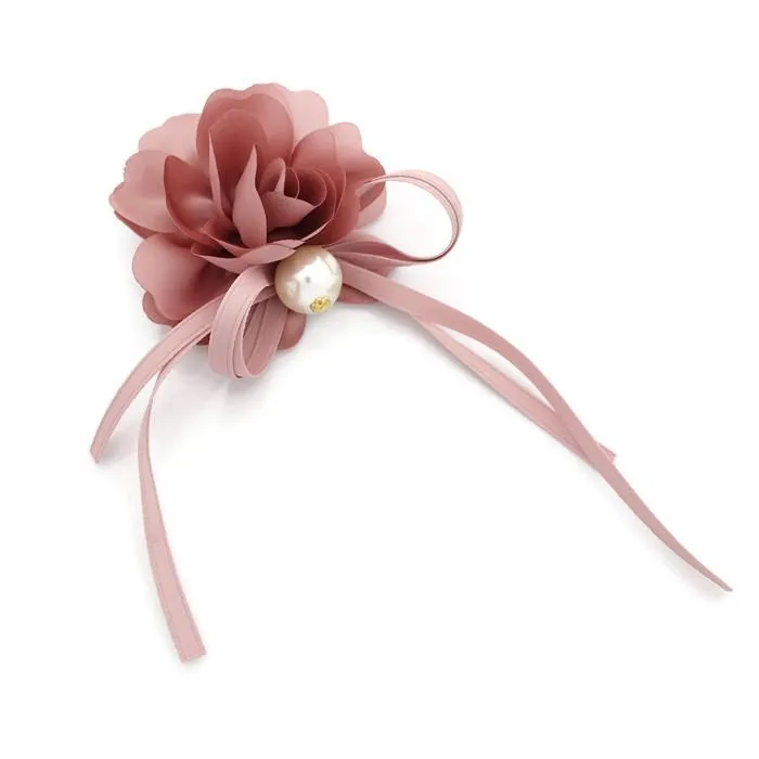 Flower Bow Knot Decorated Pretty Ponytail Holder Hair Elastic