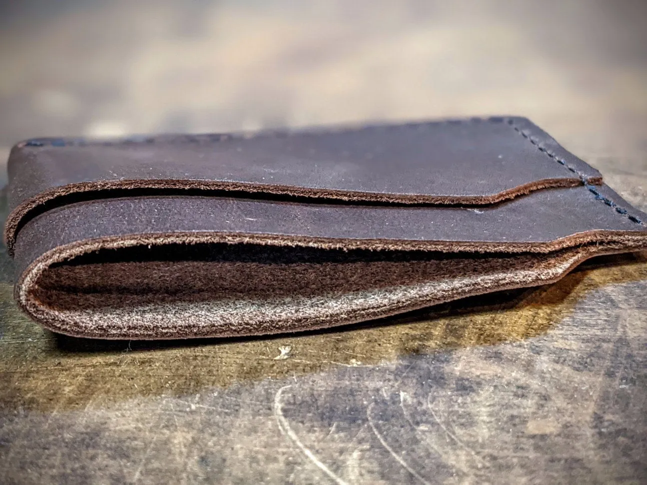 Fold Over Wallet - Brown