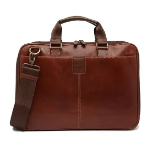 Garth Slim Leather Briefcase Zipster