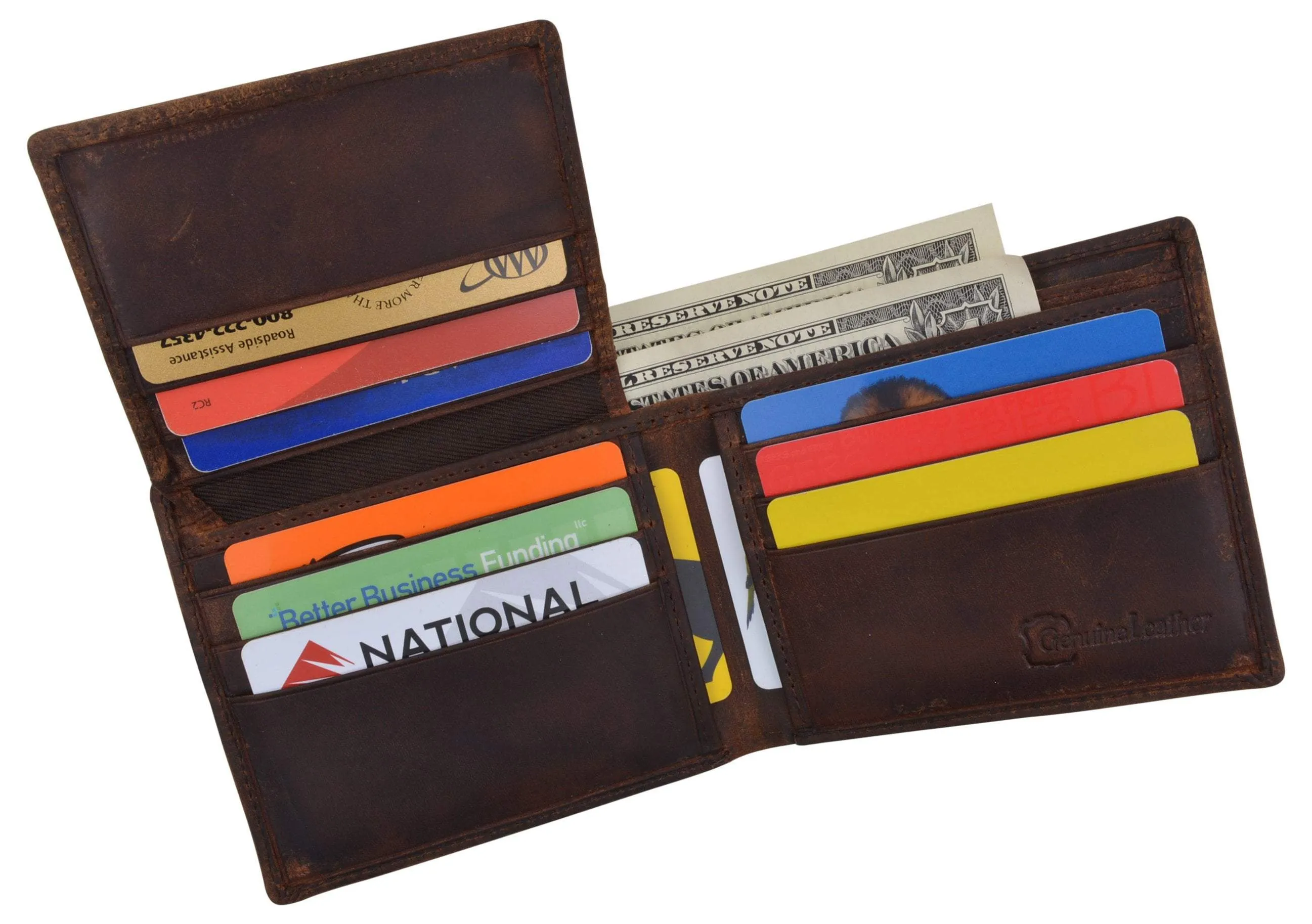 Genuine Leather Bifold Welcome to Orlando RFID Men's Wallet