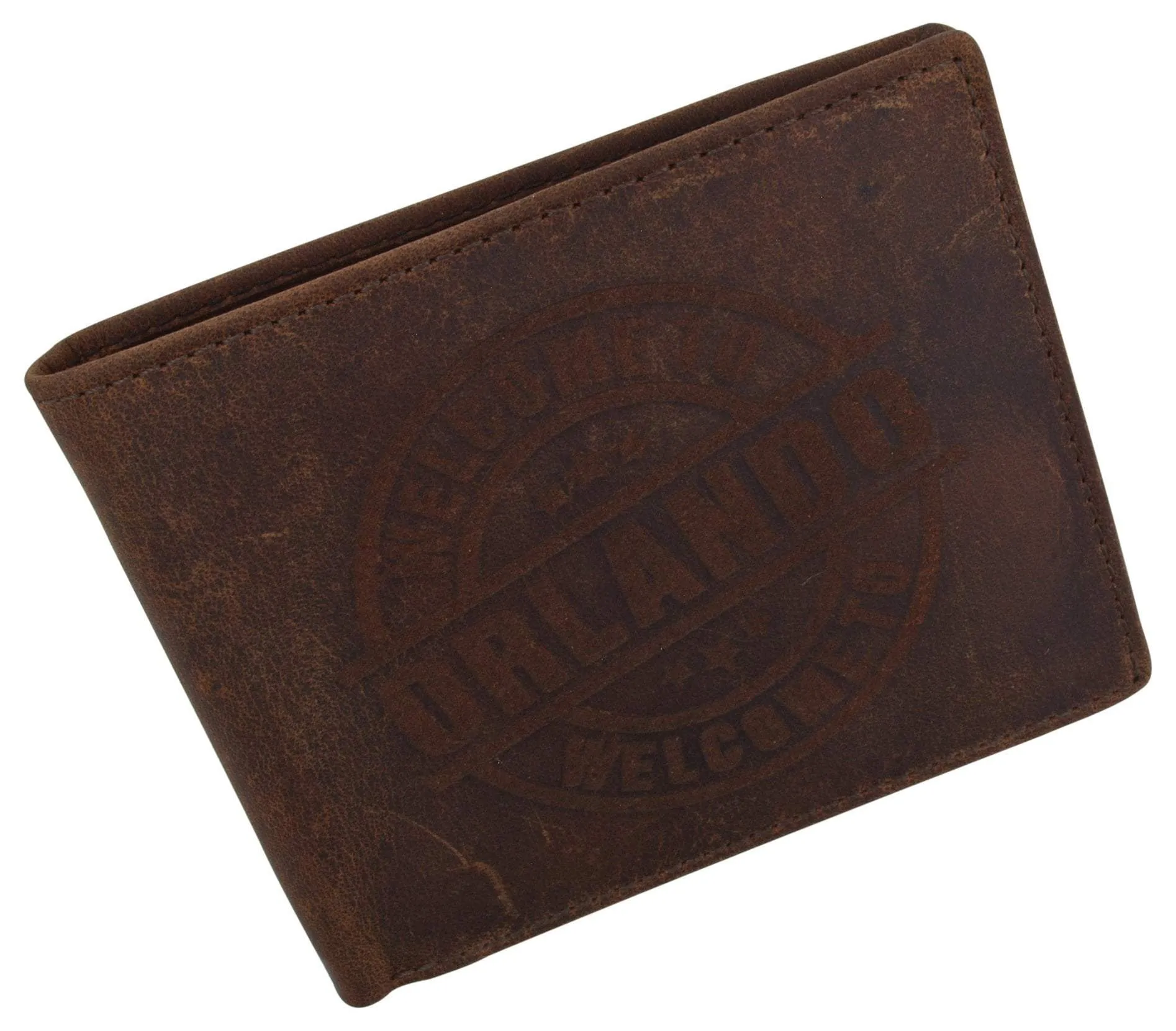 Genuine Leather Bifold Welcome to Orlando RFID Men's Wallet